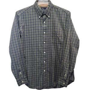 American Living Men Green/Multi Plaid Long-Sleeve Button-Down/Up Shirt L